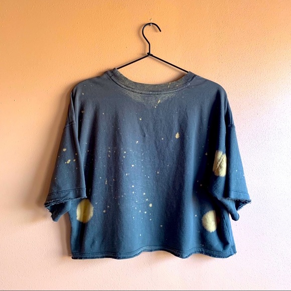 Forever 21 Olive Green + Paint Splatter Crop Top - Picture 2 of 3